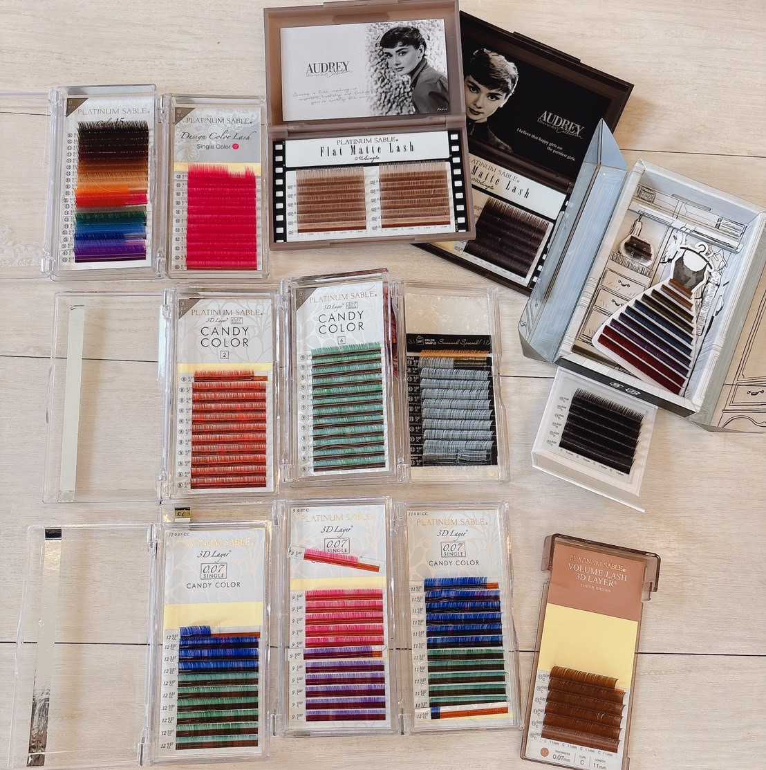 カラーエクステの種類が豊富